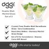 imageOggi Beer Double Wall Insulated Glass Mug Ideal for IPA ale lager stout pilsner Beer Stays Cool Longer Even Outdoors Visually Stunning 14oz  400ml Set of 2Clear