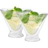 imageOggi Beer Double Wall Insulated Glass Mug Ideal for IPA ale lager stout pilsner Beer Stays Cool Longer Even Outdoors Visually Stunning 14oz  400ml Set of 2Clear