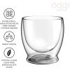 imageOggi Beer Double Wall Insulated Glass Mug Ideal for IPA ale lager stout pilsner Beer Stays Cool Longer Even Outdoors Visually Stunning 14oz  400ml Set of 2Clear