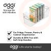 imageOggi CabinetDrawer Storage Bin  14quot x 5quot Set of 6 ClearGray Ideal for Kitchen Organization Pantry Storage Fridge Organizing14 x 5  Tall set of 6