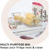 imageOggi CabinetDrawer Storage Bin  14quot x 5quot Set of 6 ClearGray Ideal for Kitchen Organization Pantry Storage Fridge Organizing14 x 5 set of 6