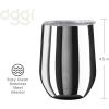 imageOggi Cheers Celebrate Collection Stainless Steel Insulated Wine Tumbler  Gold Sparkle 12oz with clear slider lidSilver Mirror