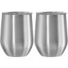 imageOggi Cheers Celebrate Collection Stainless Steel Insulated Wine Tumbler  Gold Sparkle 12oz with clear slider lidSilver Sparkle