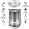 imageOggi Cheers Celebrate Collection Stainless Steel Insulated Wine Tumbler  Gold Sparkle 12oz with clear slider lidWood Grain