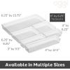 imageOggi Clear Drawer Organizer  3quot X 125quot Set of 6  Ideal for Organizing Kitchen Drawers Office Desk Silverware Kitchen Utensils Cosmetics and Bathrooms6 by 625 set of 6
