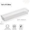 imageOggi Clear Drawer Organizer  3quot X 125quot Set of 6  Ideal for Organizing Kitchen Drawers Office Desk Silverware Kitchen Utensils Cosmetics and Bathrooms3 by 125 set of 6