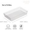 imageOggi Clear Drawer Organizer  3quot X 125quot Set of 6  Ideal for Organizing Kitchen Drawers Office Desk Silverware Kitchen Utensils Cosmetics and Bathrooms625 by 925 set of 6