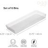 imageOggi Clear Drawer Organizer  3quot X 125quot Set of 6  Ideal for Organizing Kitchen Drawers Office Desk Silverware Kitchen Utensils Cosmetics and Bathrooms625 by 1575 set of 6