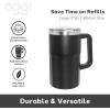 imageOggi Insulated Beer Mug with Handle  Ideal Large Stein Insulated Mug Beverage Glass Beverage Mugs Beer Glasses Beer Glass with Handles Large Stein Oktoberfest  27oz  08ltBlack