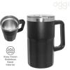 imageOggi Insulated Beer Mug with Handle  Ideal Large Stein Insulated Mug Beverage Glass Beverage Mugs Beer Glasses Beer Glass with Handles Large Stein Oktoberfest  27oz  08ltBlack