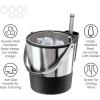 imageOggi Insulated Ice Bucket 4 Quart  38 L Stainless Steel Black4Quart Stainless Steel Bucket with Ice Scoop