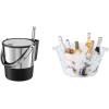 imageOggi Insulated Ice Bucket 4 Quart  38 L Stainless Steel Black4Quart Stainless Steel Bucket with Ice Scoop