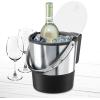 imageOggi Insulated Ice Bucket 4 Quart  38 L Stainless Steel Black4Quart Stainless Steel Bucket with Ice Scoop