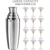 imageOggi Jumbo Cocktail Shaker 60 oz  Stainless Steel Construction Built in Strainer  Ideal Large Cocktail Shaker for Parties Mixes 12 Martinis60 Oz