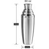 imageOggi Jumbo Cocktail Shaker 60 oz  Stainless Steel Construction Built in Strainer  Ideal Large Cocktail Shaker for Parties Mixes 12 Martinis60 Oz