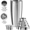 imageOggi Jumbo Cocktail Shaker 60 oz  Stainless Steel Construction Built in Strainer  Ideal Large Cocktail Shaker for Parties Mixes 12 Martinis60 Oz