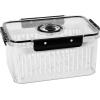 imageOggi Produce Containers for Fridge with Time Tracking  Ideal for Fruit and Vegetable Storage Fruit Storage Containers Berry Containers for Fridge Lettuce Keeper  95x 675x46Regular  95 x 675 x 4625