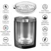 imageOggi Rocks Celebrate Collection Stainless Steel Insulated Tumbler  White Gold Marble 10 oz with clear slider lidBlack