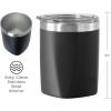 imageOggi Rocks Celebrate Collection Stainless Steel Insulated Tumbler  White Gold Marble 10 oz with clear slider lidBlack