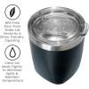 imageOggi Rocks Celebrate Collection Stainless Steel Insulated Tumbler  White Gold Marble 10 oz with clear slider lidBlack