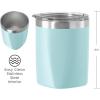 imageOggi Rocks Celebrate Collection Stainless Steel Insulated Tumbler  White Gold Marble 10 oz with clear slider lidBlue Sky