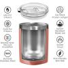 imageOggi Rocks Celebrate Collection Stainless Steel Insulated Tumbler  White Gold Marble 10 oz with clear slider lidBrick Red