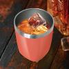 imageOggi Rocks Celebrate Collection Stainless Steel Insulated Tumbler  White Gold Marble 10 oz with clear slider lidBrick Red