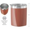 imageOggi Rocks Celebrate Collection Stainless Steel Insulated Tumbler  White Gold Marble 10 oz with clear slider lidBrick Red