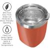 imageOggi Rocks Celebrate Collection Stainless Steel Insulated Tumbler  White Gold Marble 10 oz with clear slider lidBrick Red