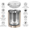 imageOggi Rocks Celebrate Collection Stainless Steel Insulated Tumbler  White Gold Marble 10 oz with clear slider lidGold Sparkle