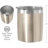 imageOggi Rocks Celebrate Collection Stainless Steel Insulated Tumbler  White Gold Marble 10 oz with clear slider lidGold Sparkle