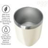 imageOggi Rocks Celebrate Collection Stainless Steel Insulated Tumbler  White Gold Marble 10 oz with clear slider lidGray