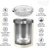 imageOggi Rocks Celebrate Collection Stainless Steel Insulated Tumbler  White Gold Marble 10 oz with clear slider lidGray