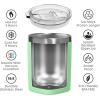 imageOggi Rocks Celebrate Collection Stainless Steel Insulated Tumbler  White Gold Marble 10 oz with clear slider lidMint