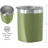 imageOggi Rocks Celebrate Collection Stainless Steel Insulated Tumbler  White Gold Marble 10 oz with clear slider lidOlive
