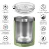 imageOggi Rocks Celebrate Collection Stainless Steel Insulated Tumbler  White Gold Marble 10 oz with clear slider lidOlive