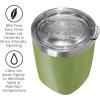 imageOggi Rocks Celebrate Collection Stainless Steel Insulated Tumbler  White Gold Marble 10 oz with clear slider lidOlive