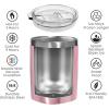 imageOggi Rocks Celebrate Collection Stainless Steel Insulated Tumbler  White Gold Marble 10 oz with clear slider lidPink Sparkle
