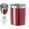 imageOggi Rocks Celebrate Collection Stainless Steel Insulated Tumbler  White Gold Marble 10 oz with clear slider lidRed Mirror