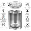imageOggi Rocks Celebrate Collection Stainless Steel Insulated Tumbler  White Gold Marble 10 oz with clear slider lidSilver Sparkle