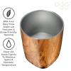 imageOggi Rocks Celebrate Collection Stainless Steel Insulated Tumbler  White Gold Marble 10 oz with clear slider lidWood Grain
