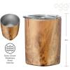 imageOggi Rocks Celebrate Collection Stainless Steel Insulated Tumbler  White Gold Marble 10 oz with clear slider lidWood Grain