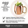 imageOggi Set of 2 Hammered Stainless Steel Moscow Mule Mugs 18oz Copper Plated Moscow Mule Cups wEZGrip Handle Cocktail Cart ampamp Home Bar Accessories Great Kitchen Gifts20 oz Classic Set of2