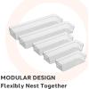 imageOggi Set of 3 Clear Drawer Organizers  1 6x625 1 625x925 1 625x1575  Ideal for Organizing Kitchen Drawers Office Desk Silverware Kitchen Utensils Cosmetics and BathroomsSet of 5