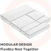 imageOggi Set of 3 Clear Drawer Organizers  1 6x625 1 625x925 1 625x1575  Ideal for Organizing Kitchen Drawers Office Desk Silverware Kitchen Utensils Cosmetics and Bathrooms6 by 15 Pack of 2