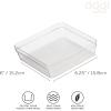 imageOggi Set of 3 Clear Drawer Organizers  1 6x625 1 625x925 1 625x1575  Ideal for Organizing Kitchen Drawers Office Desk Silverware Kitchen Utensils Cosmetics and Bathrooms6 by 6
