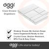 imageOggi Set of 3 Clear Drawer Organizers  1 6x625 1 625x925 1 625x1575  Ideal for Organizing Kitchen Drawers Office Desk Silverware Kitchen Utensils Cosmetics and Bathrooms6 by 15 Pack of 2