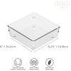 imageOggi Set of 3 Clear Drawer Organizers  1 6x625 1 625x925 1 625x1575  Ideal for Organizing Kitchen Drawers Office Desk Silverware Kitchen Utensils Cosmetics and Bathrooms6 by 6 Pack of 2