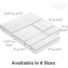 imageOggi Set of 3 Clear Drawer Organizers  1 6x625 1 625x925 1 625x1575  Ideal for Organizing Kitchen Drawers Office Desk Silverware Kitchen Utensils Cosmetics and Bathrooms6 by 9 Pack of 2
