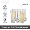 imageOggi Shot Glasses wHeavy Base Set 6  Real Glass Shot Glass Set Cool ampamp Classic Design Ideal Groomsmen Gifts Tequila Shot Glasses Bachelor Party Favors for Men  15oz  44mlClear